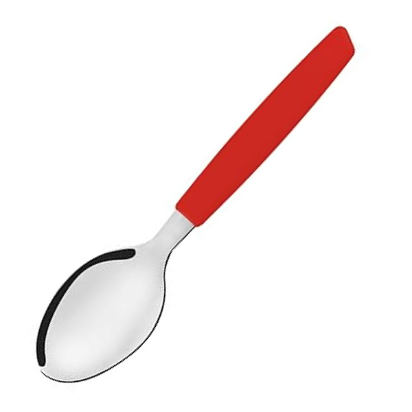 Colher De Mesa Inox Cabo Plastico Vermelho SL0763 Original