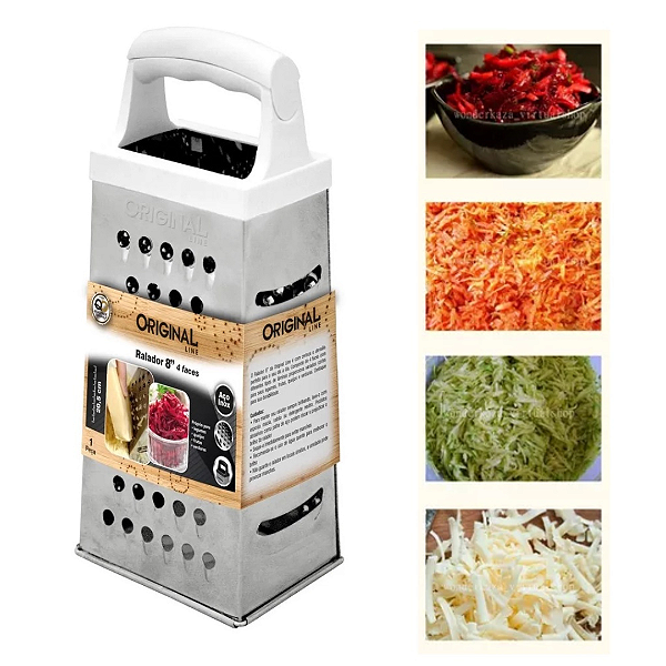 Ralador Inox Com Pegador De Plastico 8" 20,5cm SL0225 Original