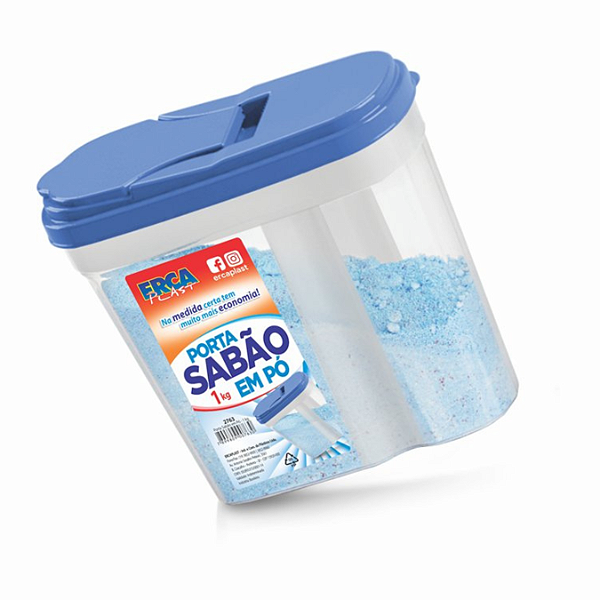 Porta Sabão Em Pó Com Tampa 1Kg 2763 Erca Plast