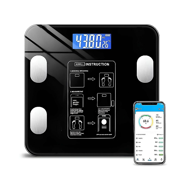 Balança Digital Bioimpedância Com Bluetooth Premium 140KG SL0382 Original