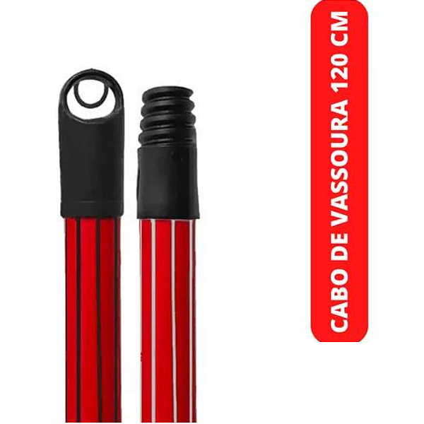 Cabo De Madeira Para Vassoura/Rodo Com Rosca 1,2 Metros Plástico MA