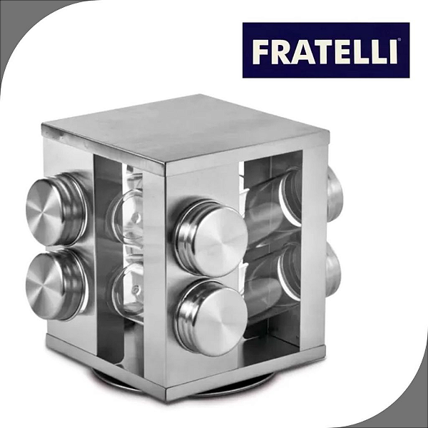 Porta Condimento Giratório Com 9 Peças 6961370 Fratelli