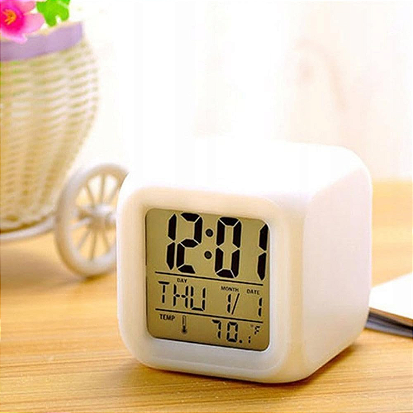 Relogio Despertador Digital Com Luz BC23424 Bons Cheff