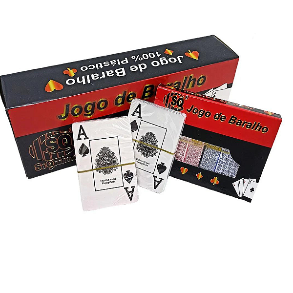 Baralho Duplo 108 Cartas De Plastico SQ3389 SQ Comercio