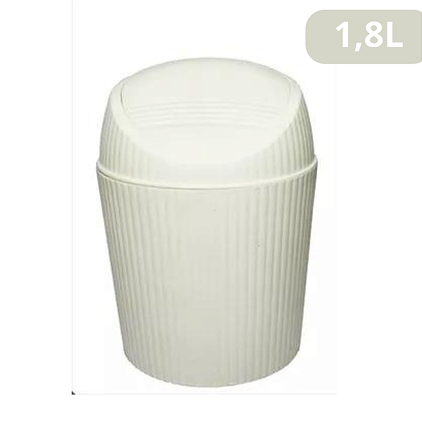 Lixeira De Pia Basculante De Plástico Branca 1,8 Litros 8352 FWB