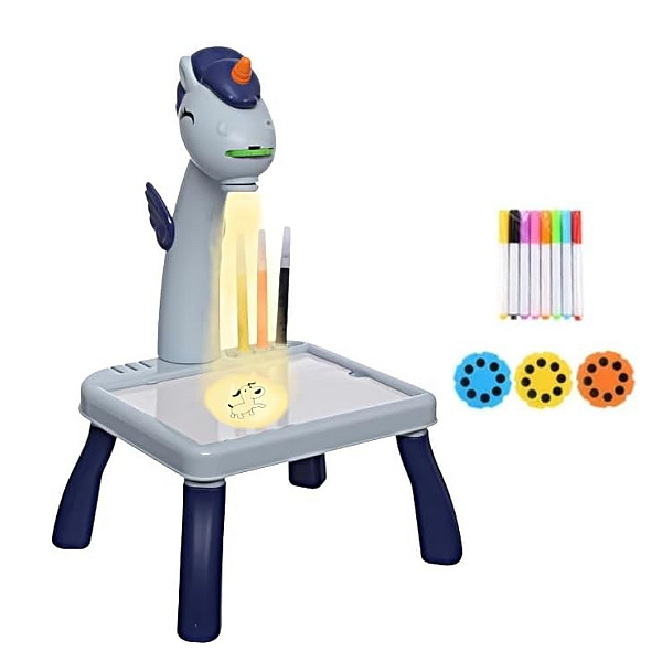 Mesa Projetora Para Desenho Unicórnio QB-239 Etitoys