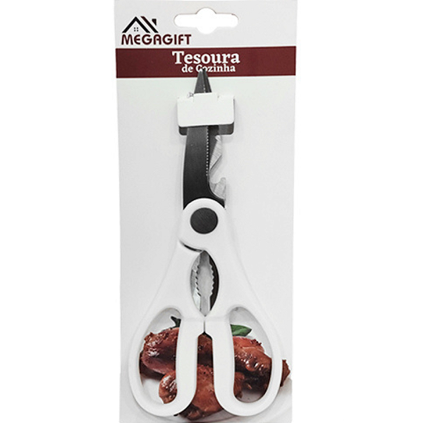 Tesoura De Cozinha Multiuso Inox 8" 20cm MG-9084 Megagift