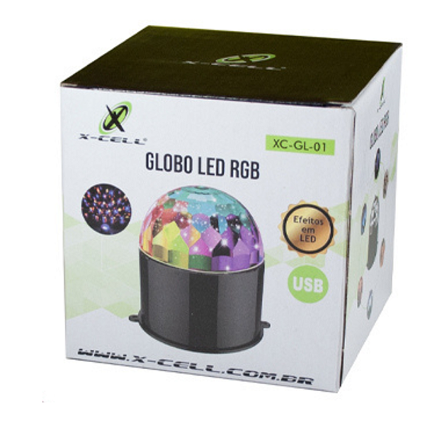 Globo Led Balada Com Cabo Usb 9x8cm XC-GL-01 X-Cell