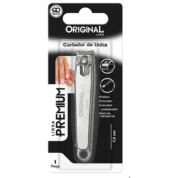 Cortador De Unha Inox Premium 7,5cm SL0714 Original