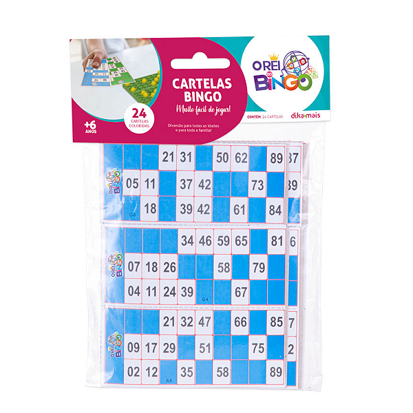 Cartela Para Bingo Com 24 Peças 105 Dika Mais