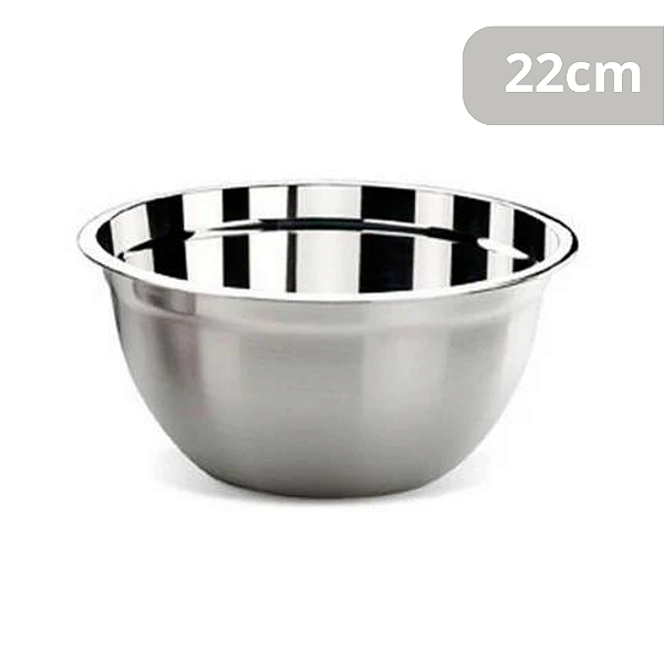 Tigela Redonda Funda Inox German Ox Prime 22cm WX005348 Wellmix