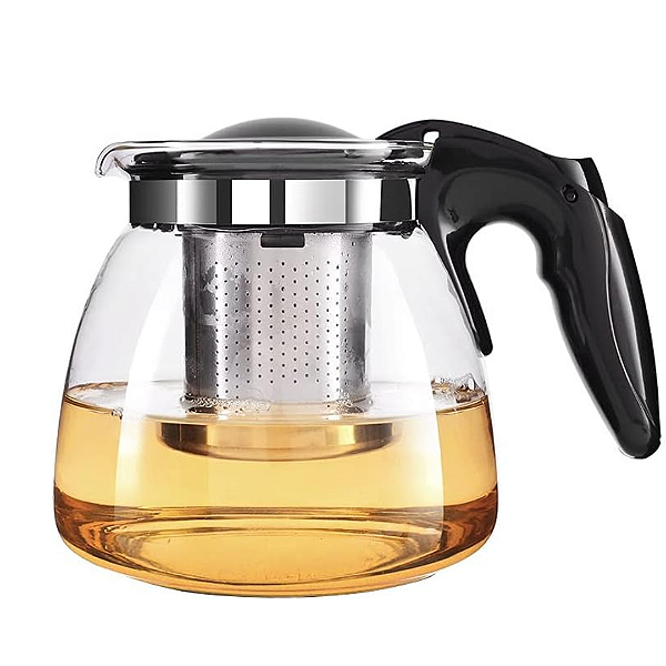 Chaleira De Vidro Com Infusor Inox 950ml TRC6688 Top Rio