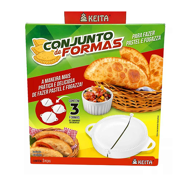 Conjunto Forma Para Pastel E Fogazza Com 3 Peças FP03 Keita