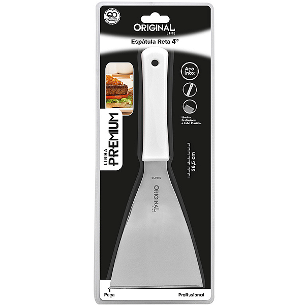 Espatula Reta Inox Premium 24cm SL0352 Original