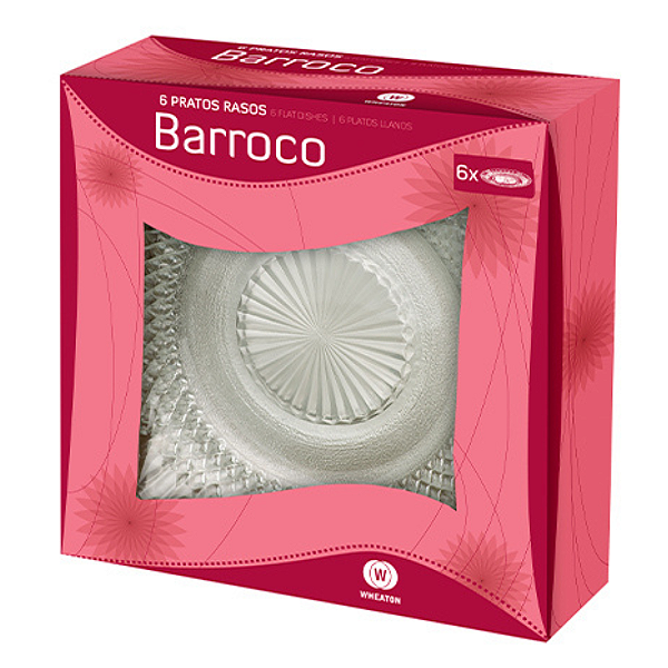 Conjunto De Prato Raso Barroco Com 6 Peças 5289 Wheaton