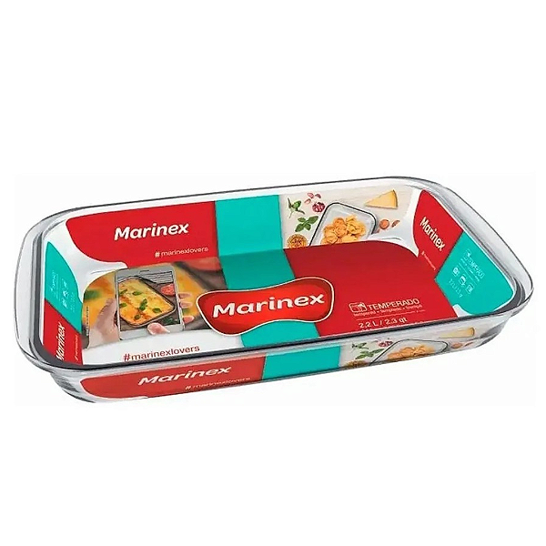 Assadeira Marinex Retangular Média 2,2Lts Nadir