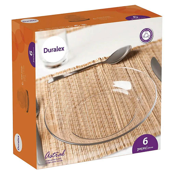 Conjunto De Prato Fundo Astral Duralex Com 6 Peças Nadir