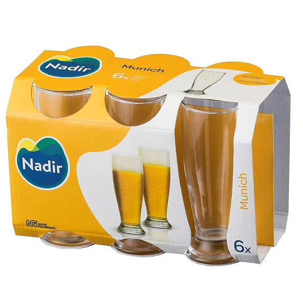 Conjunto De Copo Para Cerveja Munich 200ml Com 6 Peças Nadir