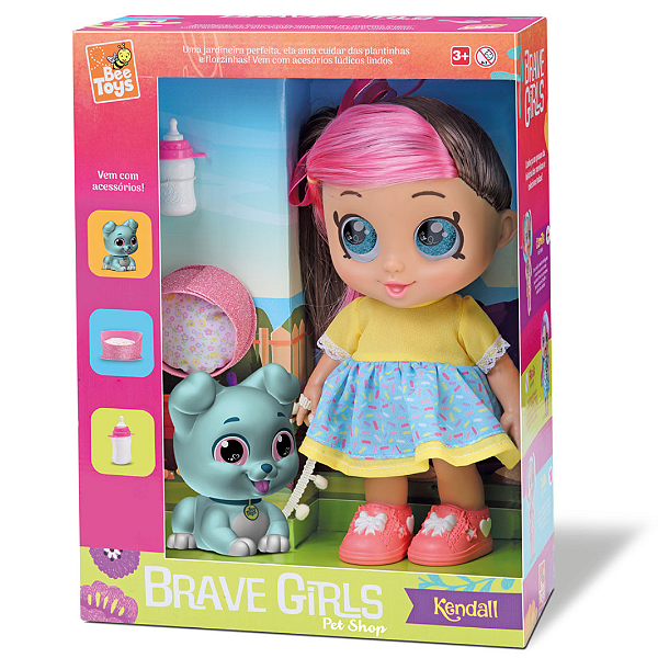 Boneca Brave Girls Kendall Pet 766 Bee Toys