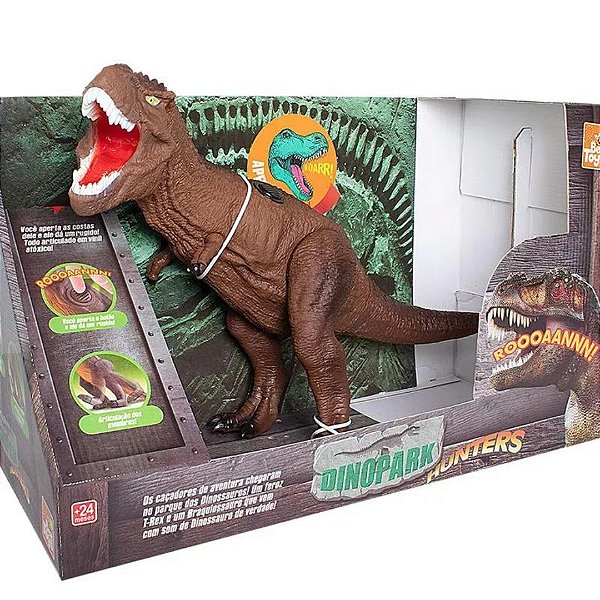 Dinossauro Dinopark Hunters T- Rex Com Som 681 Bee Toys