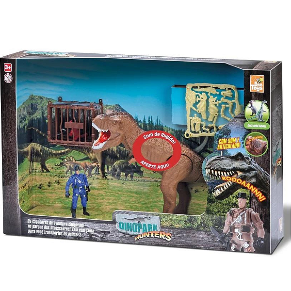 Dinossauro Dinopark Hunters Com Som 571 Bee Toys