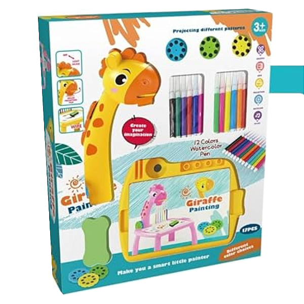 Mesa Didatica Com Projetor Para Desenho Girafa 363 Bee Toys