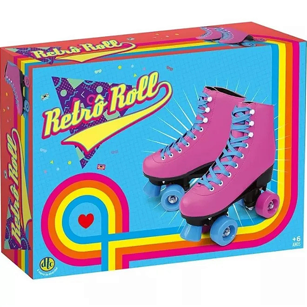 Patins Quad Roller Retrô Roll 34 Dtc