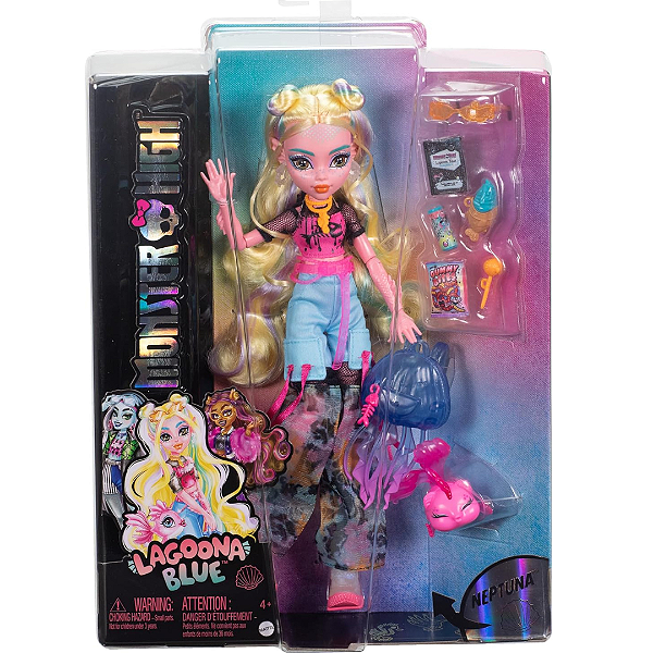 Boneca Monster High Lagoona Blue Novo Visual Com Pet HXH75 Mattel
