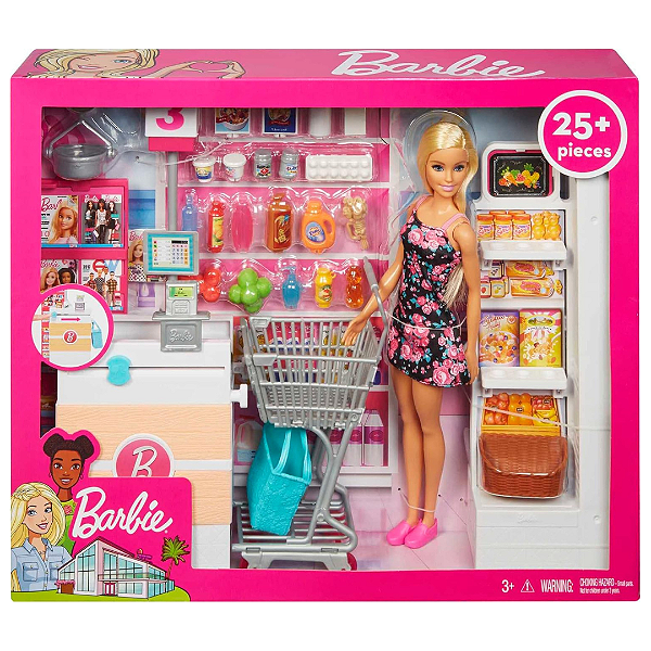 Boneca Barbie Supermercado De Luxo Com Boneca FRP01 Mattel
