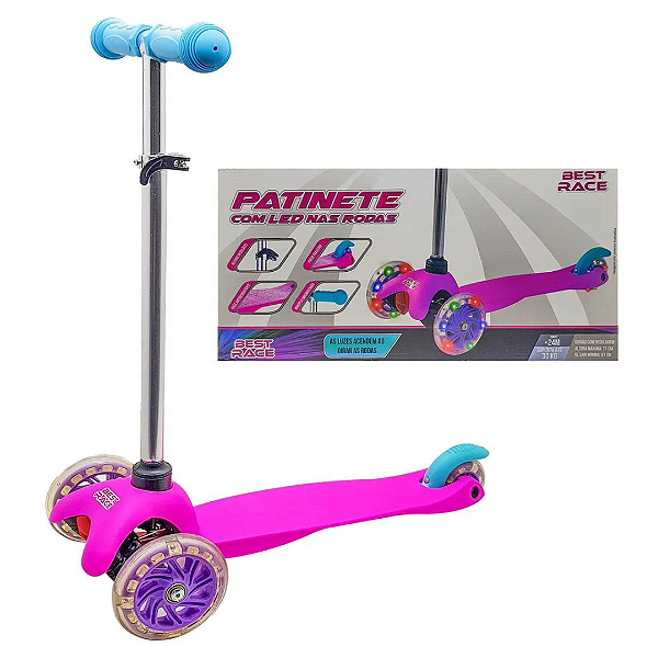 Patinete 3 Rodas Com Led Best Race R2953 BBR