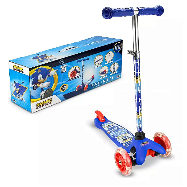 Patinete Sonic 3 Rodas Com Led S007 BBR