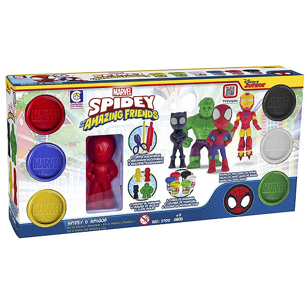 Massinha Marvel Spidey Friends 2700 Cotiplás