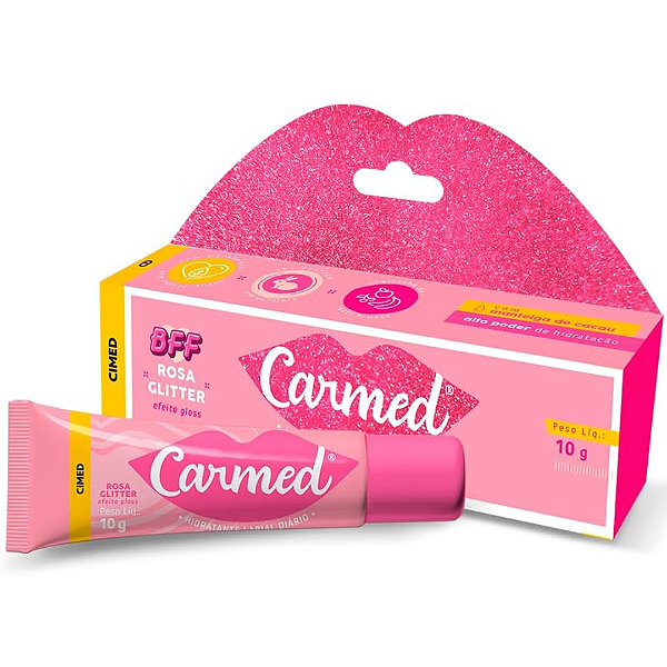 Hidratante Labial Bff Rosa Glitter Carmed