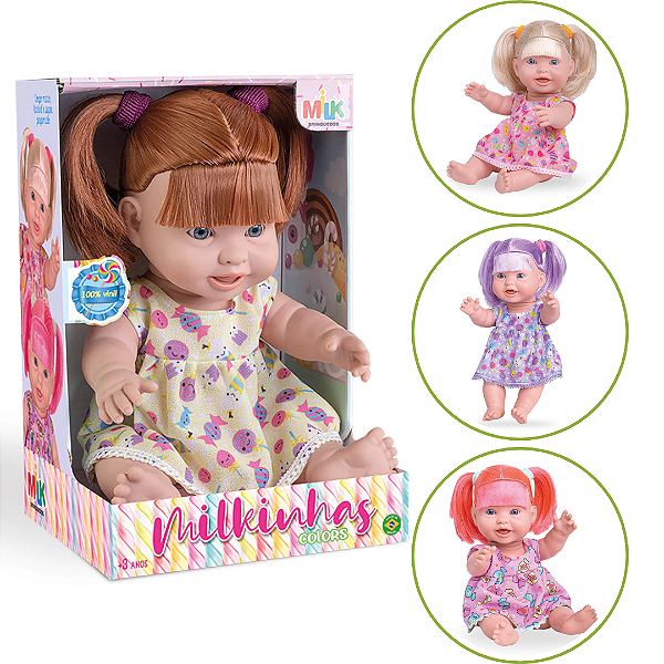 Boneca Milkinhas Colors 636 Milk Brinquedos