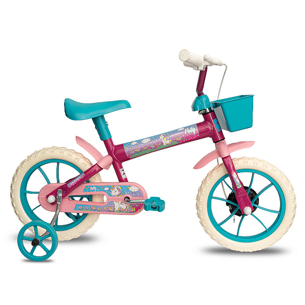 Bicicleta Paty Pink E Turquesa Aro 12 10475 Verden