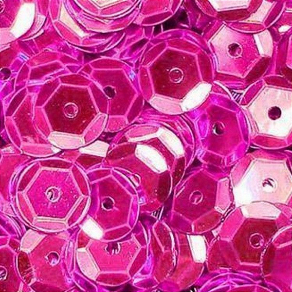 Lantejoula Metalizada Pink 10mm Honey