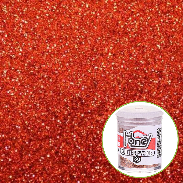 Glitter Pvc Metálico Vermelho 3g 118 Honey