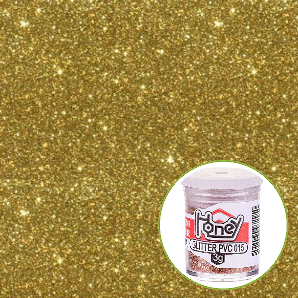 Glitter Pvc Metálico Dourado 3g 119 Honey