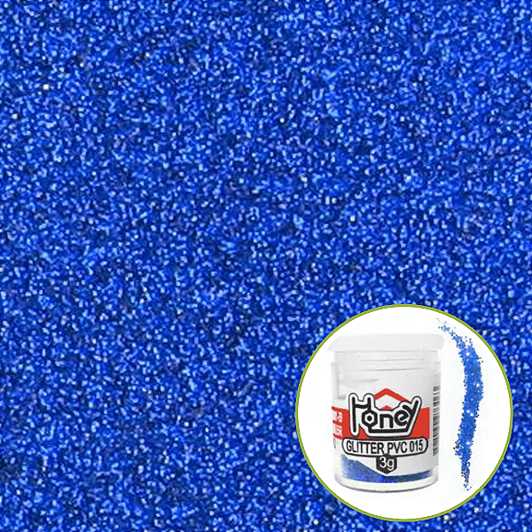 Glitter Pvc Metálico Azul Royal 3g 015 Honey