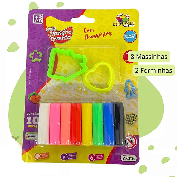 Mini Massinha Divertida Com Acessórios ZB1435 Art Brink