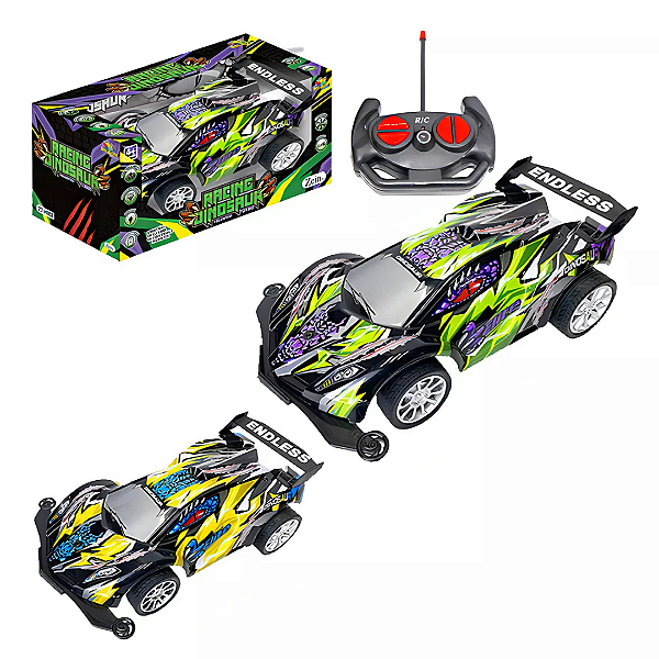 Carrinho De Controle Remoto Racing Dinosaur 7 Funções ZB1786 Art Brink