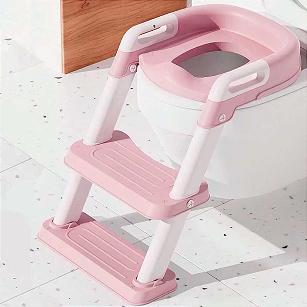Assento Redutor Infantil Com Escadinha Rosa PF24306 Zippy