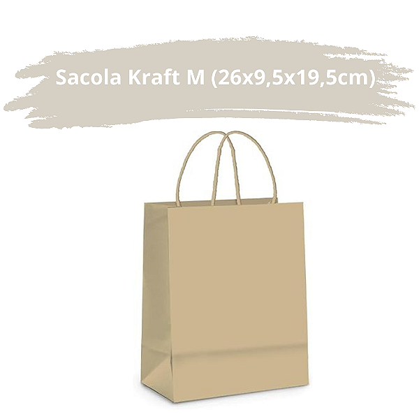 Sacola Papel Kraft M 14000385 Cromus