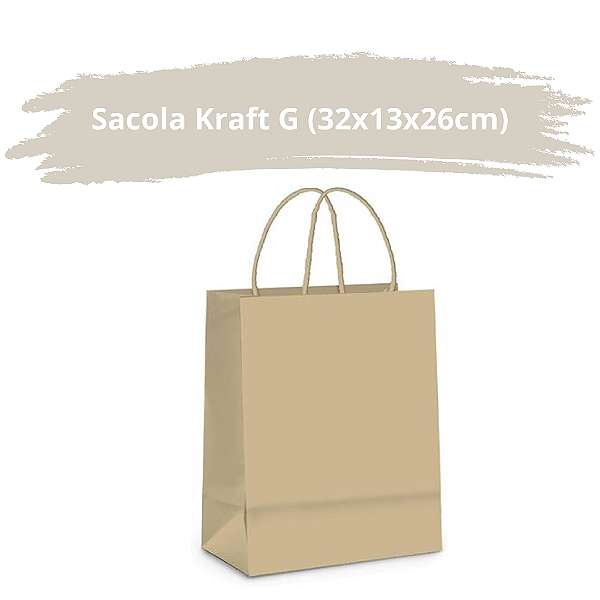 Sacola Papel Kraft G 14000386 Cromus