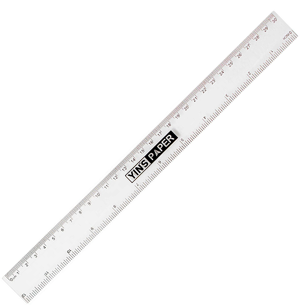 Régua De Plástico Transparente 30cm YP7109 Yins Paper