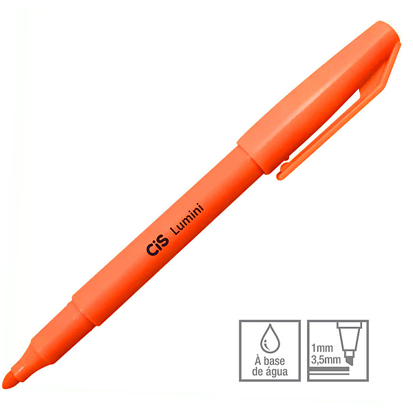 Marca Texto Lumini  Laranja Neon Cis