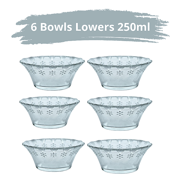 Conjunto De Sobremesa Flowers 250ml Com 6 Peças Lehaví