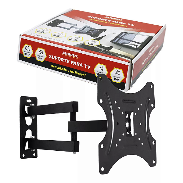 Suporte Para Tv Articulado E Inclinavel De  14" A 42" AL54008 Alfacell