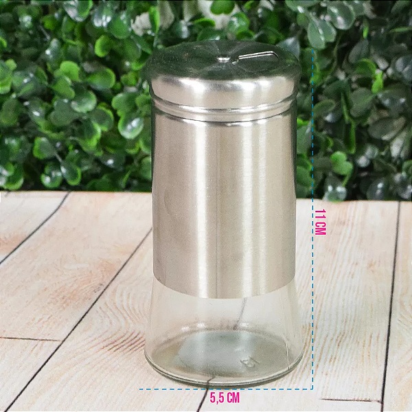 Porta Condimentos De Vidro E Inox 150ml 9897 Fwb