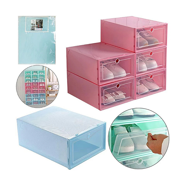 Caixa Organizadora Para Sapatos 33x23x14cm BC23302 Bons Cheff